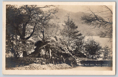 RPPC Postcard~ Poet's Seat~ William Wordsworth Home View~ Rydal, England