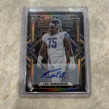 Levi  Onwuzurike 2021 Panini Obsidian Electric Etch Orange AUTO /75 Rookie RC