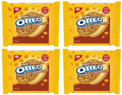Oreo Maple Creme Sandwich Cookie, Made with Quebec Maple Syrup, 261g (4 Pack)