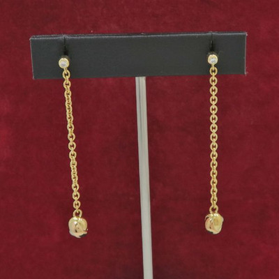 Cartier Diamant Baby Trinity Ohrhänger 18k Gelbgold authentisch #1379