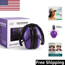 34 dB NRR Hearing Protection Ear Muffs   Lightweight  Compact Comfort