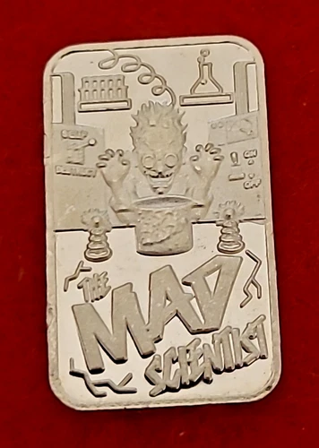 Mad Scientist Postal Express Mint Limited 1/10th Ounce .999 Fine Silver Bar