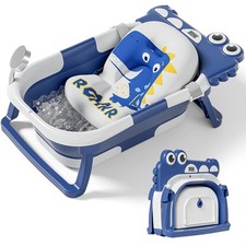 Collapsible Baby Bathtub for Infants to Toddler with Real-time Temp Monitor F...