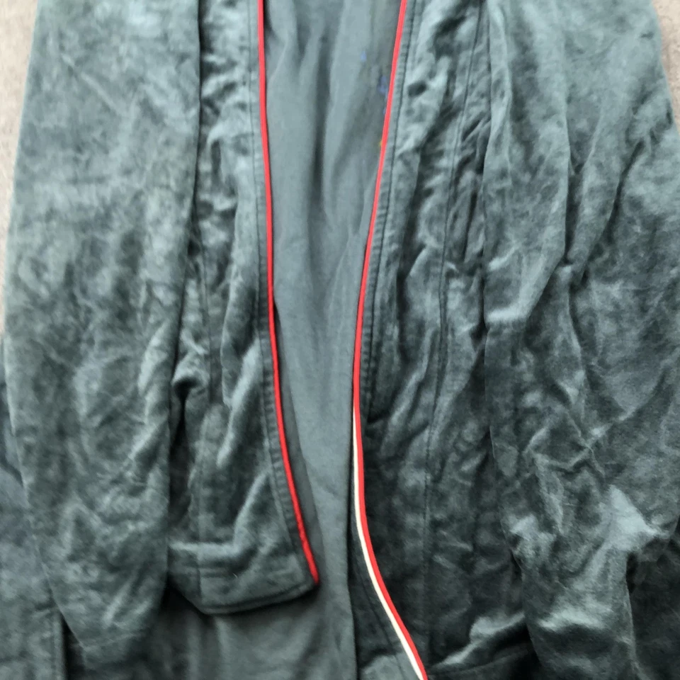 Bata Christian Dior vintage para hombre talla única verde terciopelo vestido con cinturón Foto 3 de 4