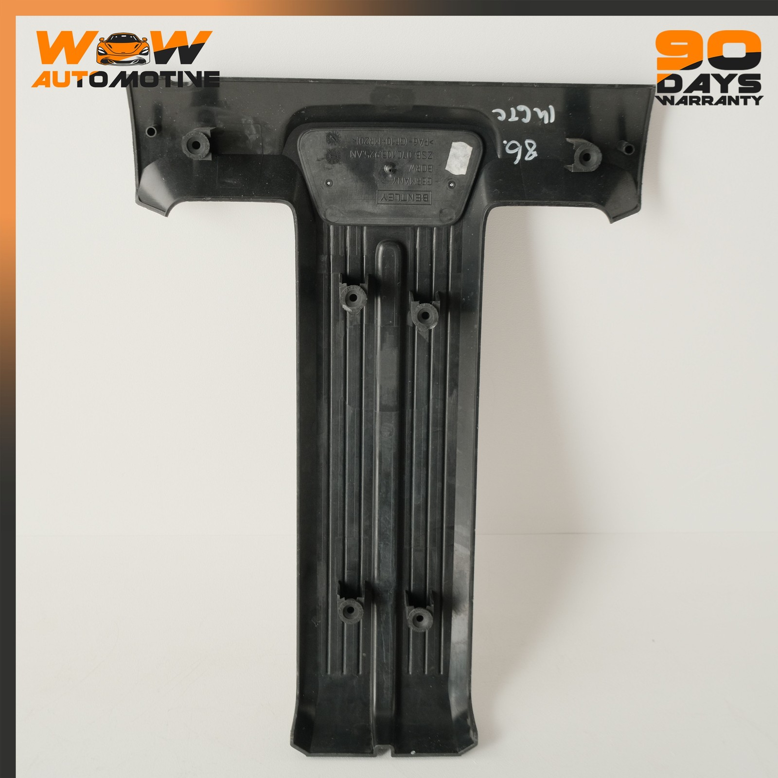 12-19 BENTLEY CONTINENTAL GT 6.0L TOP CENTER ENGINE COVER PLATE 07C103925AN OEM