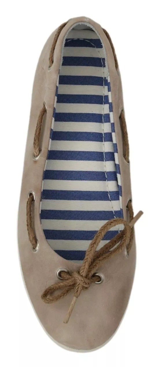 PANTOFOLA D’ORO Pantofola D'Oro Beige Camoscio Pizzo Fiocco Mocassini Balletto Piatta Donna Da