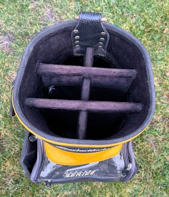 TaylorMade R5 Hundred Series 6-Way Leather Staff Bag, Rain Cover