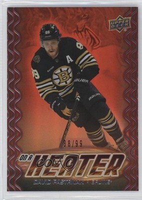 2024-25 Upper Deck Series 2 On a Heater Red 88/99 David Pastrnak #OH-10 7wp