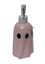 Envogue Pink Ceramic Ghost Soap Lotion Dispenser 7.5" Halloween Pump Bath BIN 8