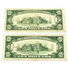 Series 1934 $10 Emergency Note Hawaii United States Currency NR Lot of 2 #C938-3 — photo 2