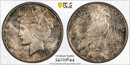 1922 D Peace Silver Dollar PCGS MS-64