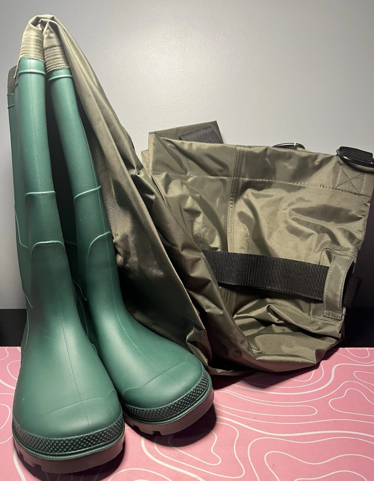 2-Ply Nylon/PVC Fishing Hunting Waterproof Chest Waders w/Boots For Men & Women