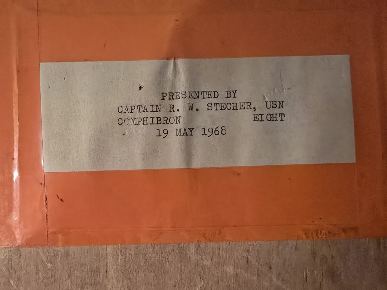 1968 VINTAGE AMPHIBIOUS SQUADRON 8 PLAQUE US NAVY COLLECTIBLE RARE VIETNAM