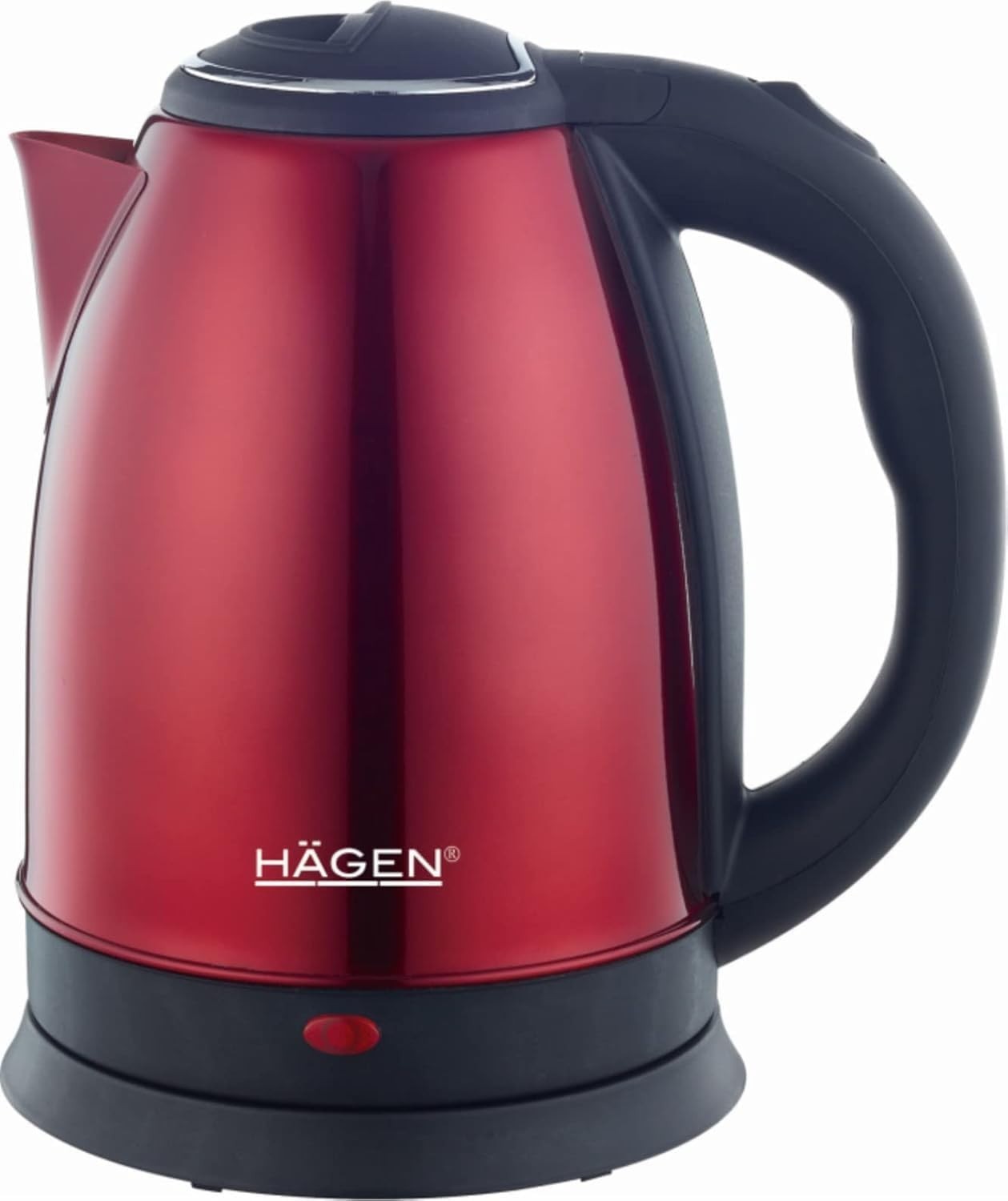 Hagen HA5525 Bollitore Elettrico 1,8L Acciaio Inox Rosso –Nuovo 24 mesi garanzia