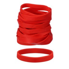 2.8" x 1/3" 50 Pcs Red Heavy Duty Elastics Rubber Bands for File Folder