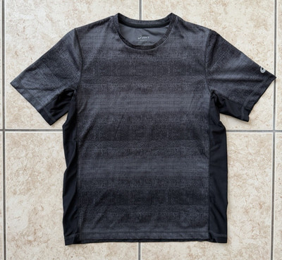 Asics Running Men's Gray Short Sleeve Small T-Shirt Athletic Training Race Track