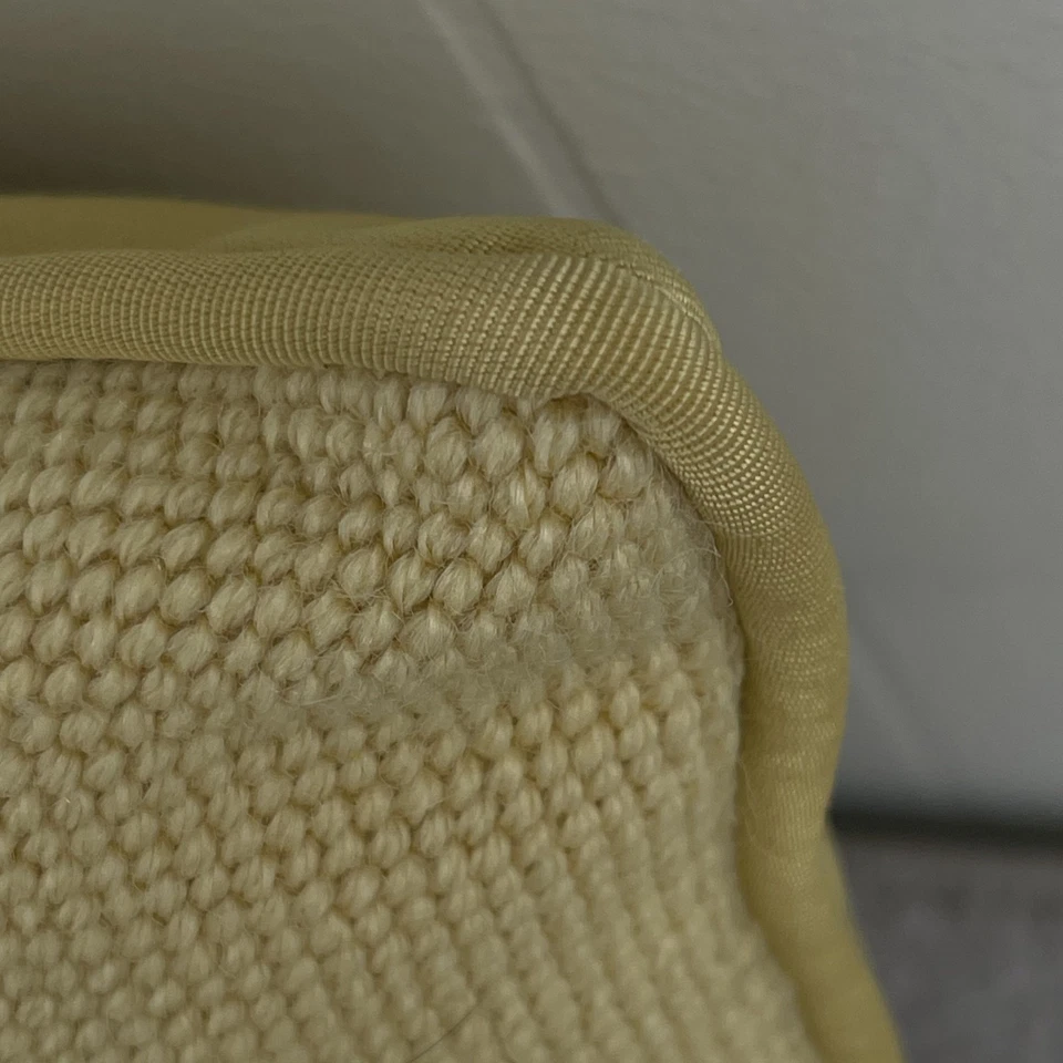 Needlepoint Pillow Floral Pink Blue Yellow Handmade Victorian Wool Throw Accent - Image 3 of 4