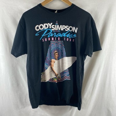 Cody Simpson Summer Paradise US Tour Tee T Shirt Large Size L Black Back Print