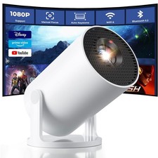 Mini Projector with WiFi and Bluetooth, Built-in Apps, Smart Portable Projector