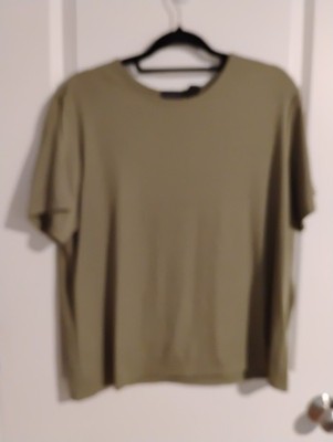 Women s  KAREN SCOTT SS Olive Green Knit Top 20/22W