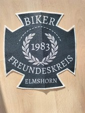 Vermutlich Patch Aufnäher Rocker Kutte Patches Biker Freundeskreis Elmshorn 1983