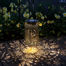 Solar LED Dragonfly Lanterns Outdoor Waterproof Hanging Lights Garden Yard Decor