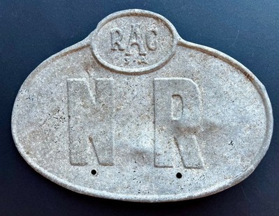 Vintage Aluminiumguss Nordrhodesien NR Länderplatte RAC SA Sth Afrika Abzeichen