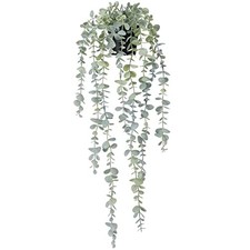 1pcs Artificial Hanging Plants, Fake Potted Eucalyptus Faux Hanging Plant for