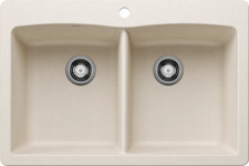 Blanco DIAMOND Silgranit 50/50 Double Bowl Dr...