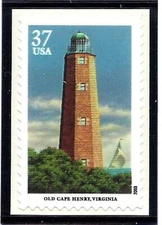 US #3787 MNH 2003 Southeastern Lighthouses Old Cape Henry Virginia