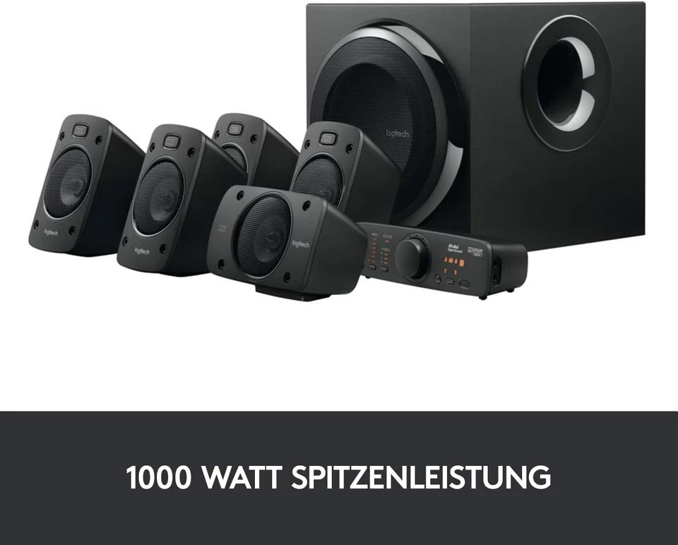 Logitech Z906 5.1 Surround Sound Lautsprecher System Subwoofer PC PS4 PS5 - Bild 3 von 4