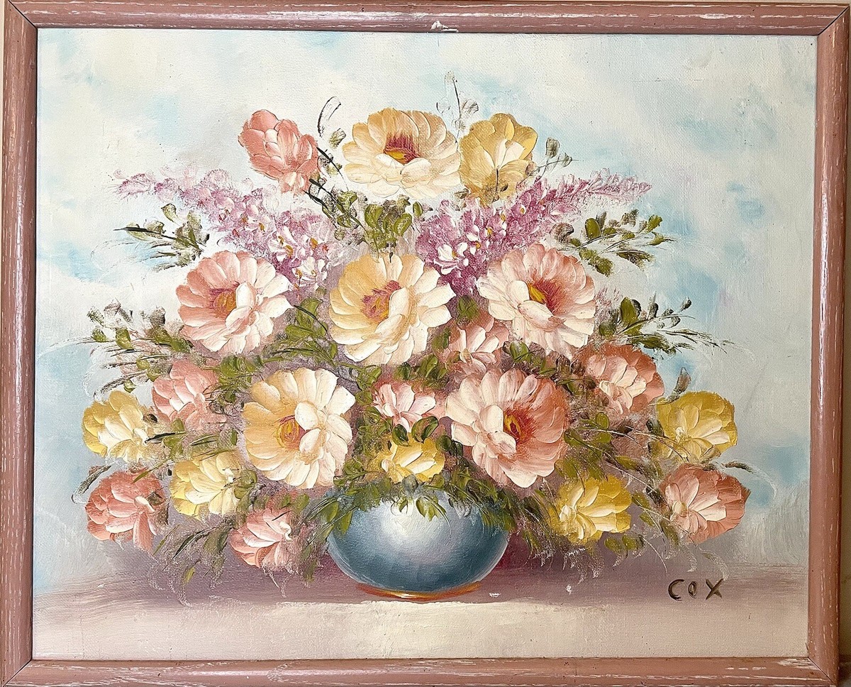 絵画 油絵 Robert Cox Vintage 1970-1980 Original Oil Painting by Robert Cox, Oil on