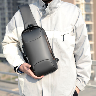 Anti-theft Men Shoulder Bag Sling Crossbody Chest Oxford