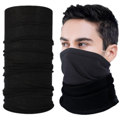 3-12Pcs Black Tube Scarf Outdoor Multi-use Bandana Face Mask Neck Gaiter Lot