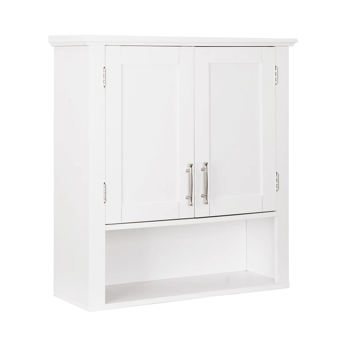 Mueble de pared de baño sobre inodoro botiquín de almacenamiento con 2 puertas y estantes
