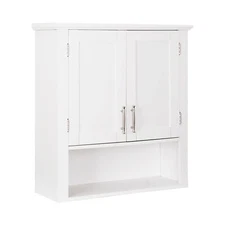 Bathroom Wall Cabinet Over Toilet Storage Medicine Cabinet w/2 Doors and Shelves