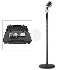 Retro 50s Classic Elvis Style Vocal Microphone Stage Karaoke Mic Stand Uk Stock