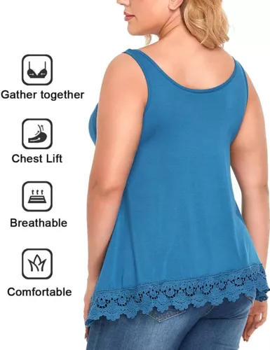 Integrierter BH Damen Trägershirt Tank Tops lässig lockere Passform Bluse Top Umstandsmode Tank Top - Bild 16 von 54