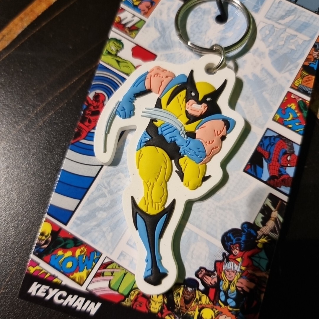 Marvel Official Wolverine Key Ring Chain Yellow Suit Classic New