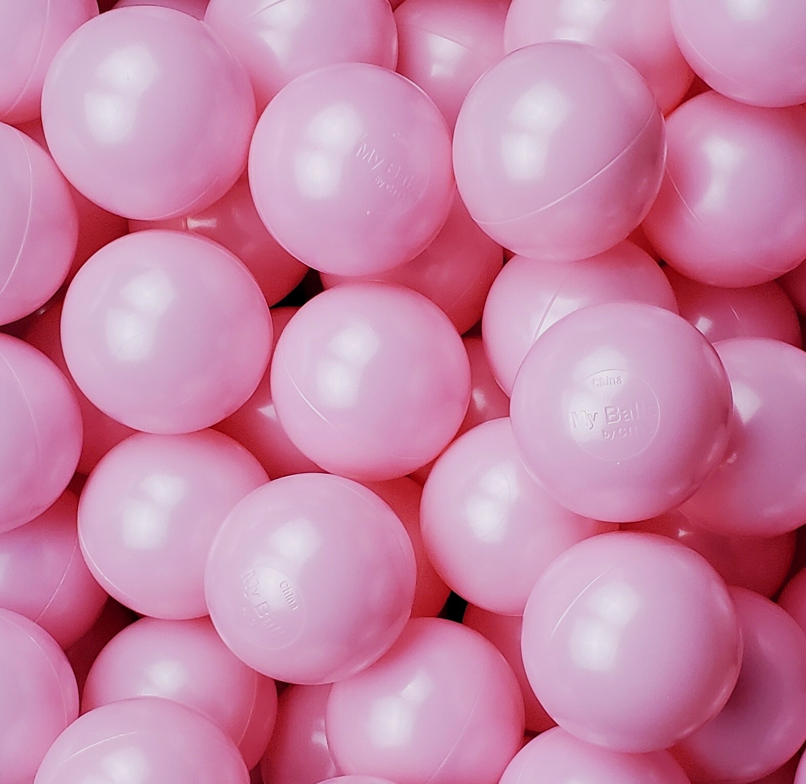 100 Jumbo 3" Macaroon (Blush) Pink Color HD Commercial Grade Balls