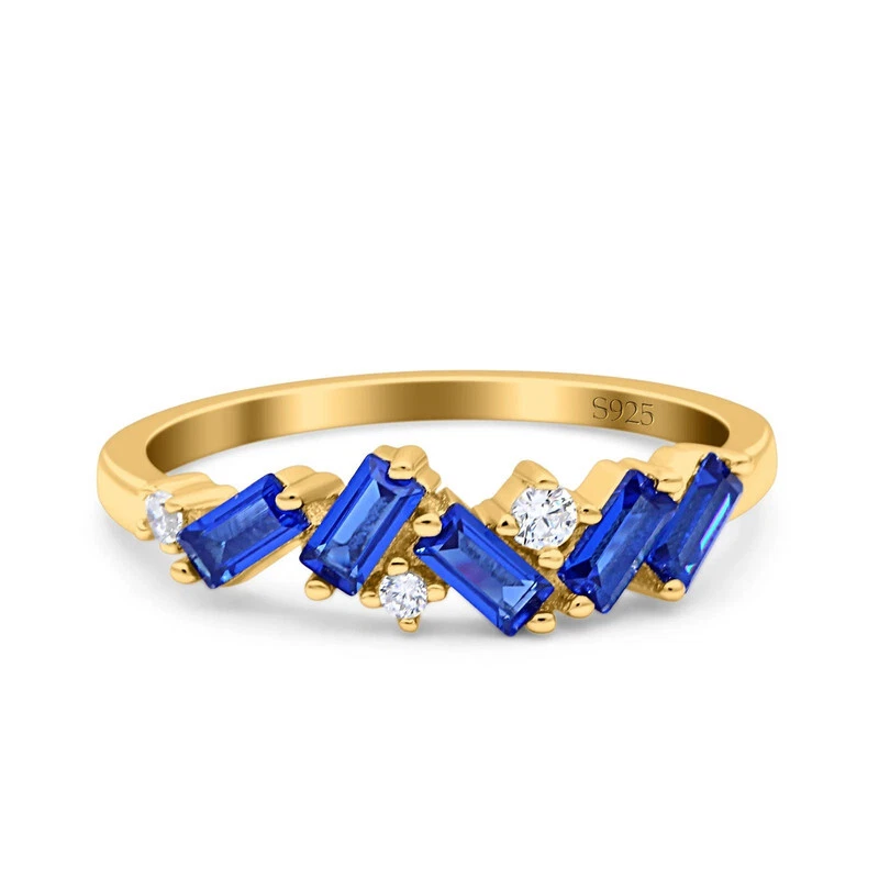 Blue zircon deals eternity ring