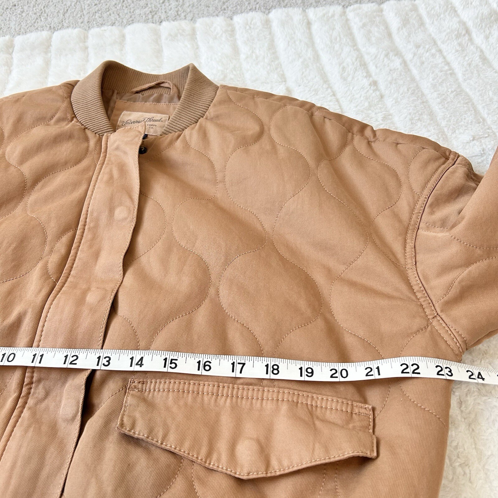 Universal Thread Tan Quilted Utility Jacket Women… - image 11