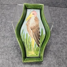 Vintage Gorgeous Ceramic Pelican Trinket Dish