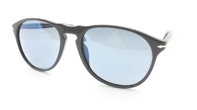 Persol PO9649-S 1173/56 Full Grey With Light Blue Lens Sunglasses 55-18-145 