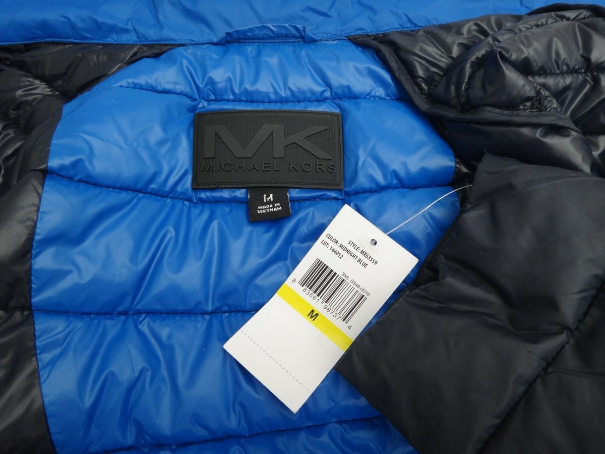 MICHAEL KORS Mens Lightweight Insulated Jacket Midnight Blue MK 