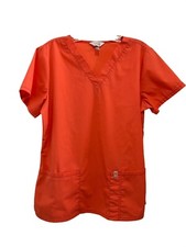 Code Happy Scrubs Top Cotton Size Med Orange