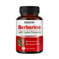 Premium Berberine HCL Extract, Cardiovascular & Blood Sugar Support 120 Capsules