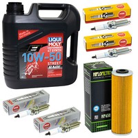 ÖL Set Inspektion 4L FüR Ktm Adventure 1190 Abs 1190 R 13-14 ÖLfilter ZüNdkerzen