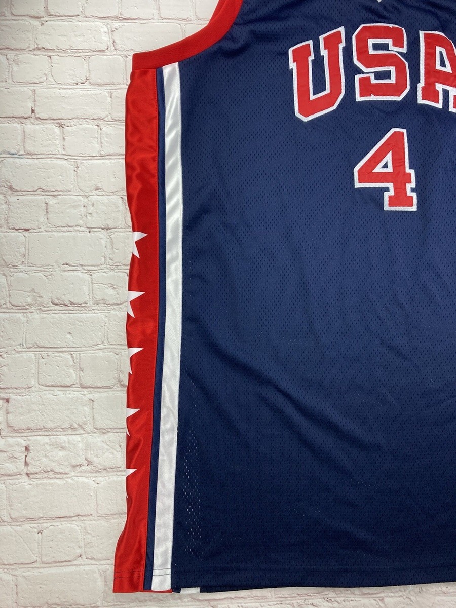 Reebok Authentic Allen Iverson 2003 Team USA Olympics Sewn