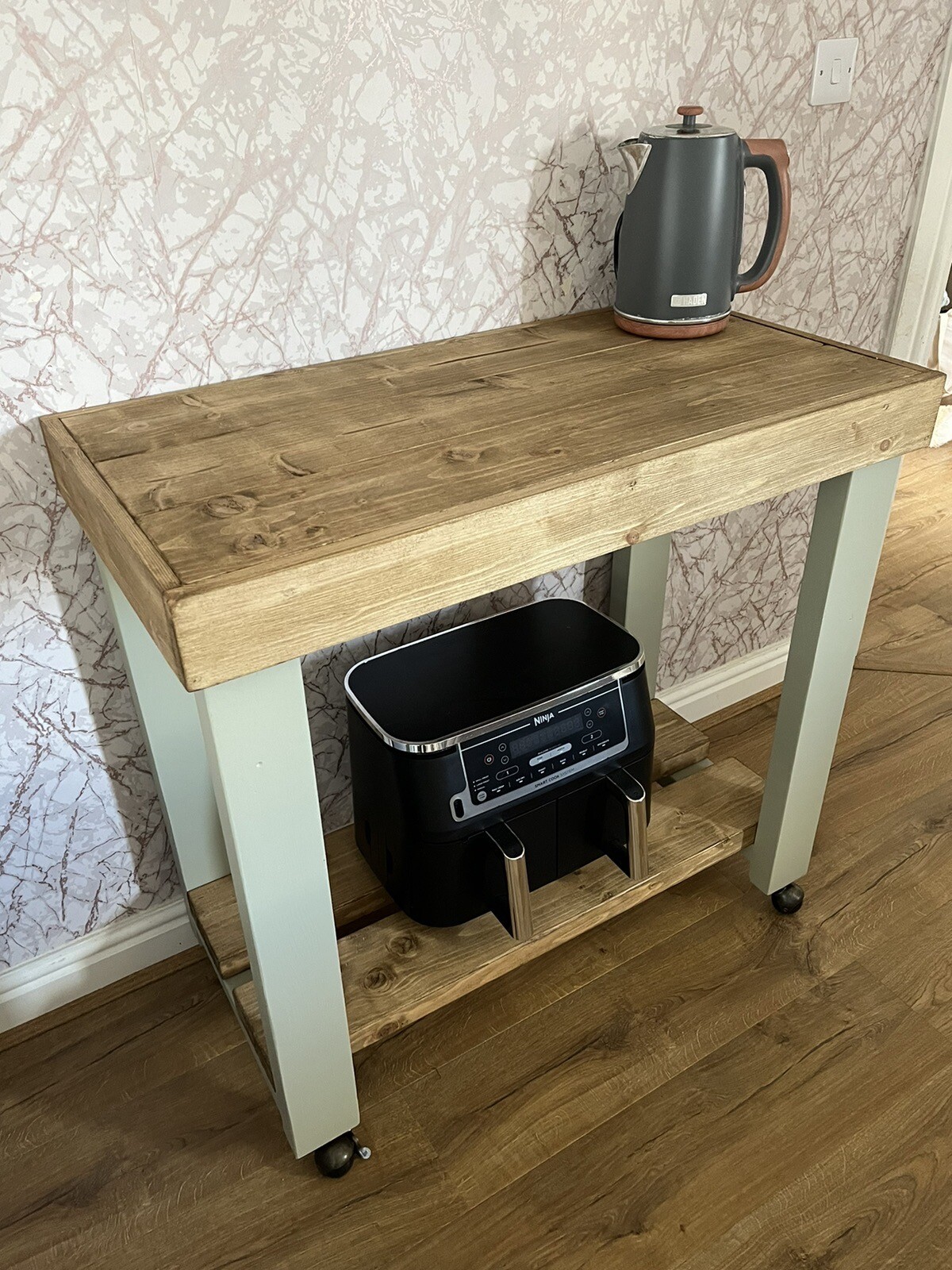 Wooden Butchers Block Kitchen Island Breakfast Bar eBay